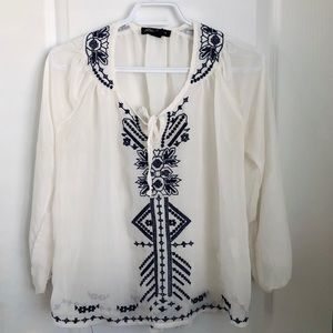 White peasant blouse M